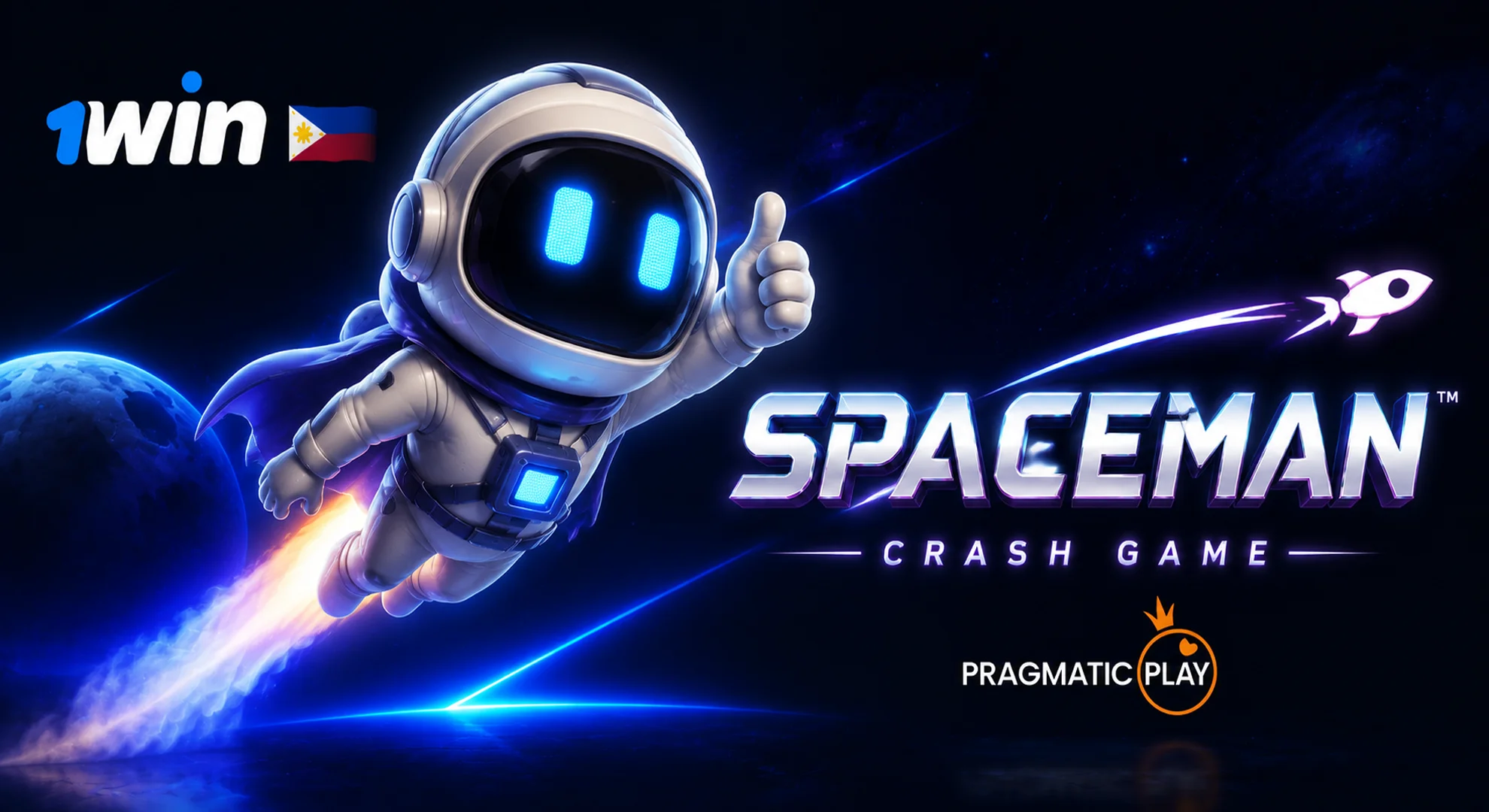 Spaceman crash game by Pragmatic Play available on 1win online casino