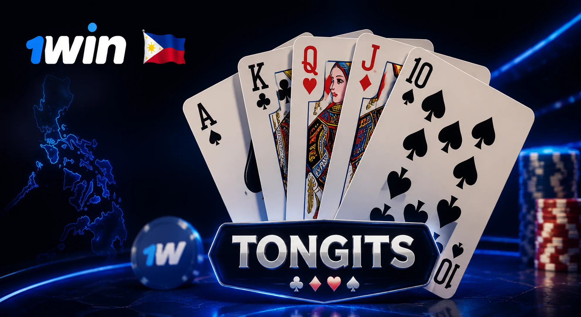 Play traditional Tongits card game with real players on 1win Philippines